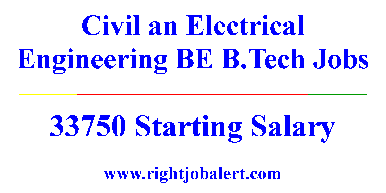 Civil An Electrical Engineering BE B Tech Jobs- 33750 Starting Salary ...