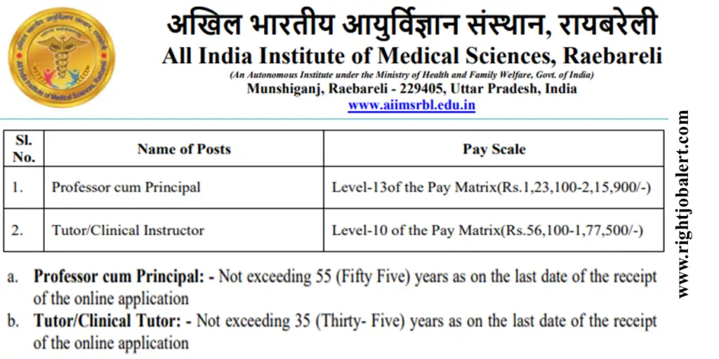 AIIMS Professor cum Principal and Tutor or Clinical Instructor - M.Sc Nursing,B.Sc Nursing,GNM Job Opportunities 56,100-2,15,900 Salary