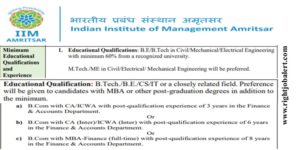 IIM Civil,Mechanical,Electrical,CSE,IT Engineering,MBA or Post Graduation degree Job Opportunities 21,700-1,77,500 Salary