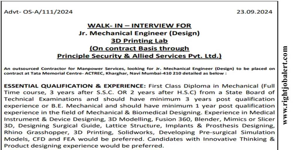 TMC Junior Mechanical Engineer Job Opportunities 30000 Salary